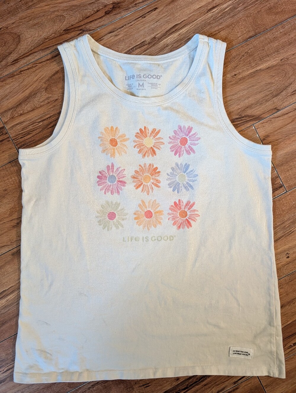 2 Life Is Good Women's Tank Tops VW Bus Flower Child Small Medium - Picture 3 of 4